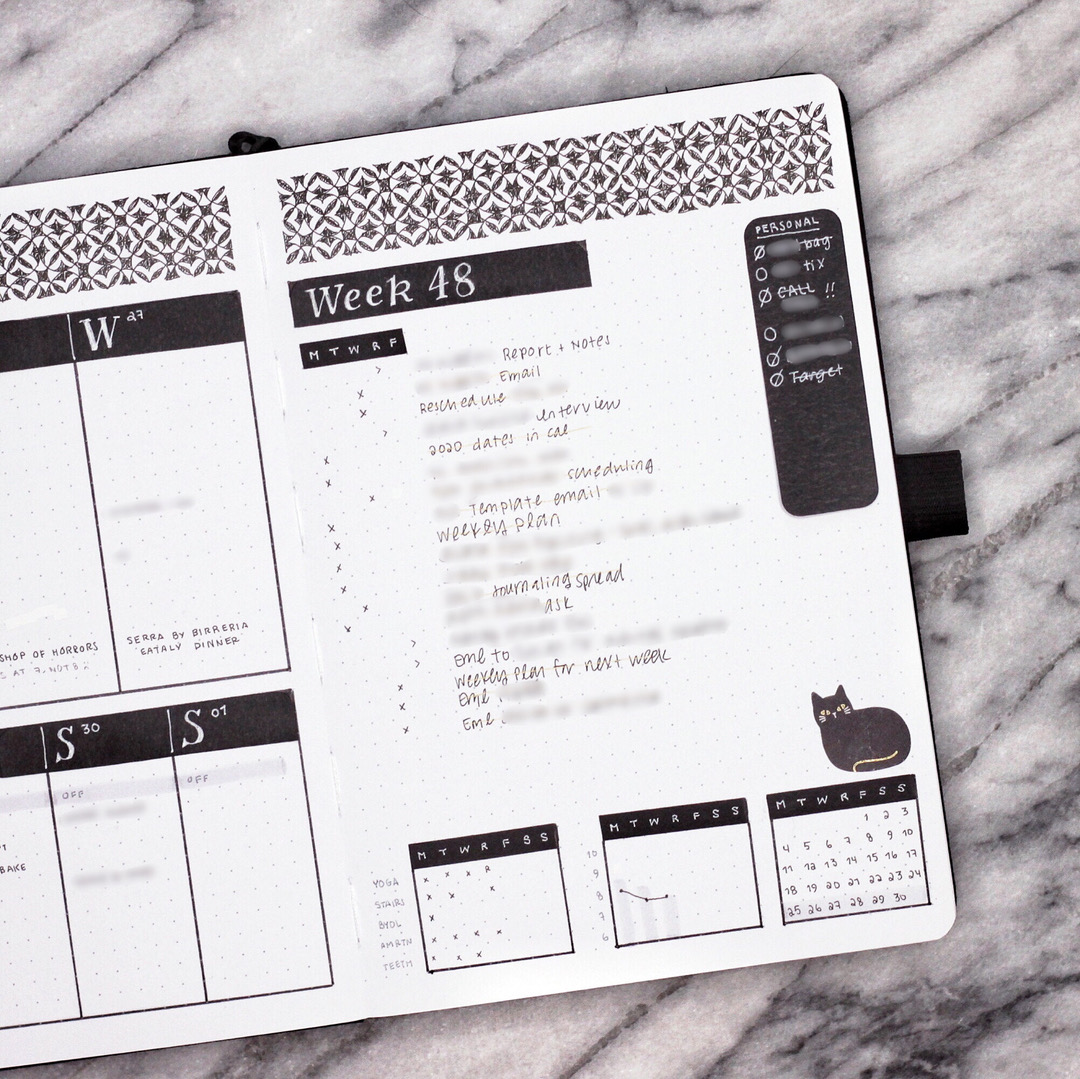 Minimal Bullet Journal Spread Ideas – Line Unfolding